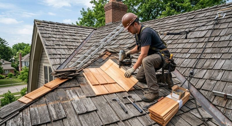 Cedar Shake Roof Repair in Firestone, CO