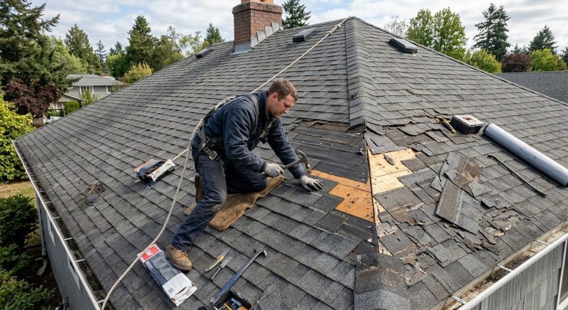 Damaged Roof Repair in Wellington, CO