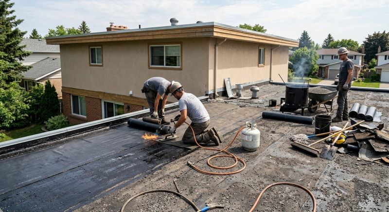 Flat Roof Tar Repair in Loveland, CO