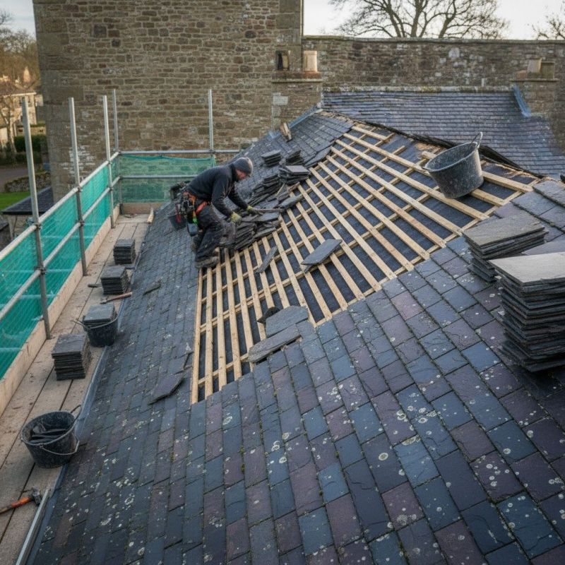 Slate Roof Replacement in Timnath, CO