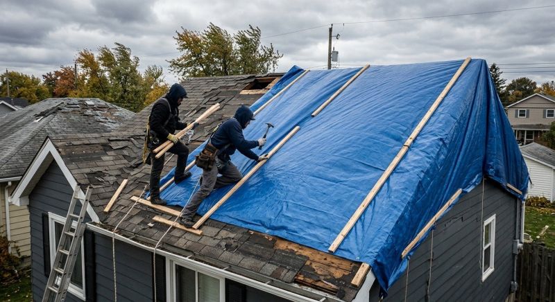 Storm Damage Roof Tarping in Loveland, CO