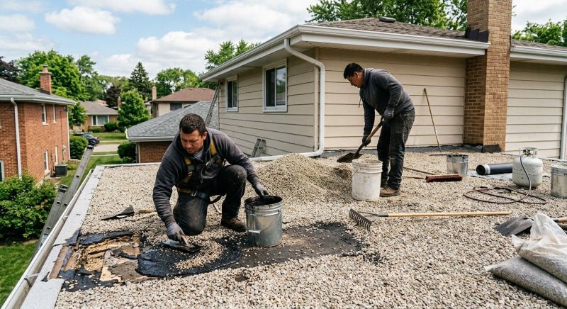 Tar And Gravel Roof Repair in Evans, CO