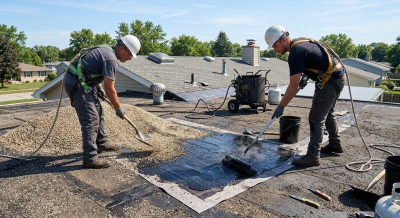 Tar And Gravel Roof Repair in Evans, CO